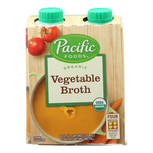 Pacific Natural Foods Vegetable Broth - Organic - Case Of 6 - 8 Fl Oz. - 052603054140