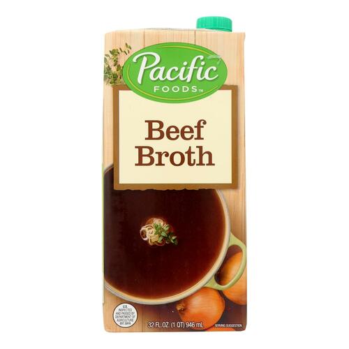 Pacific Natural Foods Broth - Beef - Case Of 12 - 32 Fl Oz. - 052603054409