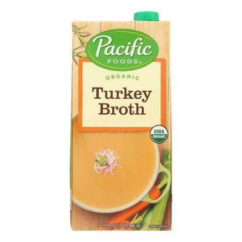 Pacific Natural Foods Turkey Broth - Organic - Case Of 12 - 32 Fl Oz. - 052603054416