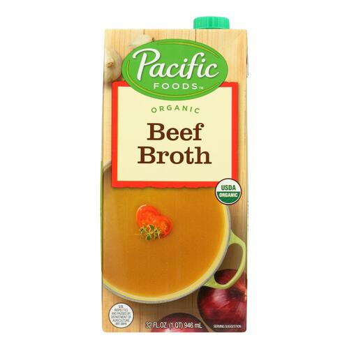 Pacific Natural Foods Beef Broth - Case Of 12 - 32 Fl Oz. - 052603054447