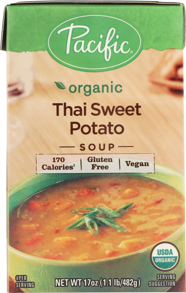 PACIFIC NATURAL: Foods Organic Thai Sweet Potato Soup, 17 oz - 0052603054621