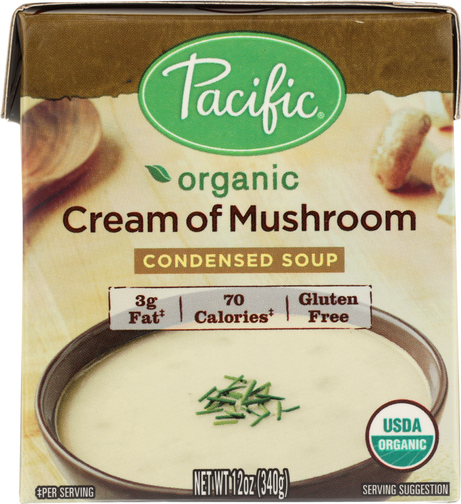 PACIFIC FOODS: Organic Condensed Soup Cream of Mushroom, 12 oz - 0052603054683