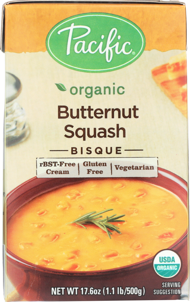 PACIFIC FOODS: Organic Bisque Butternut Squash, 17.6 oz - 0052603054881
