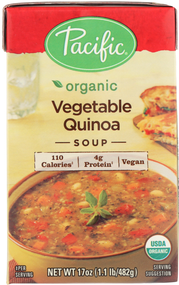 PACIFIC FOODS: Organic Soup Vegetable Quinoa, 17 oz - 0052603055215