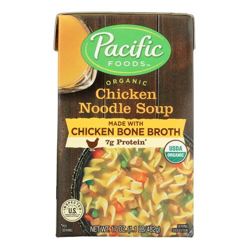 Pacific Natural Foods Chicken Noodle Soup - Case Of 12 - 17 Oz - 052603055604