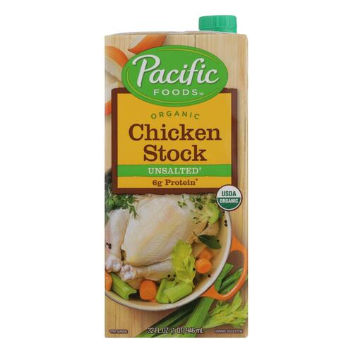 Pacific Natural Foods Simply Stock - Chicken - Case Of 12 - 32 Fl Oz. - 052603056311