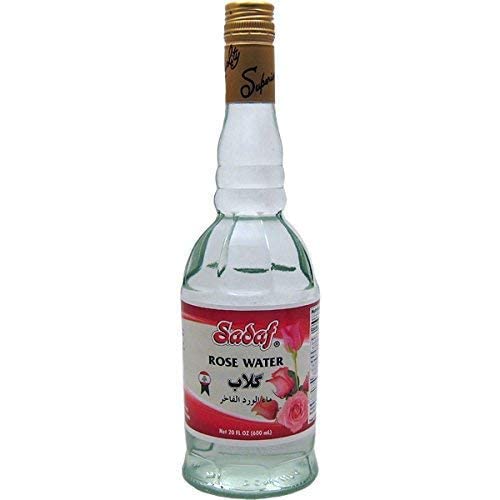  Sadaf Rose Water for Cooking 20 oz - Food Grade Rose Water for Baking, Food Flavoring or Drinking - Edible Rose Water Drink - Ideal for Persian desserts or beauty care - Product of Lebanon  - 052851859115