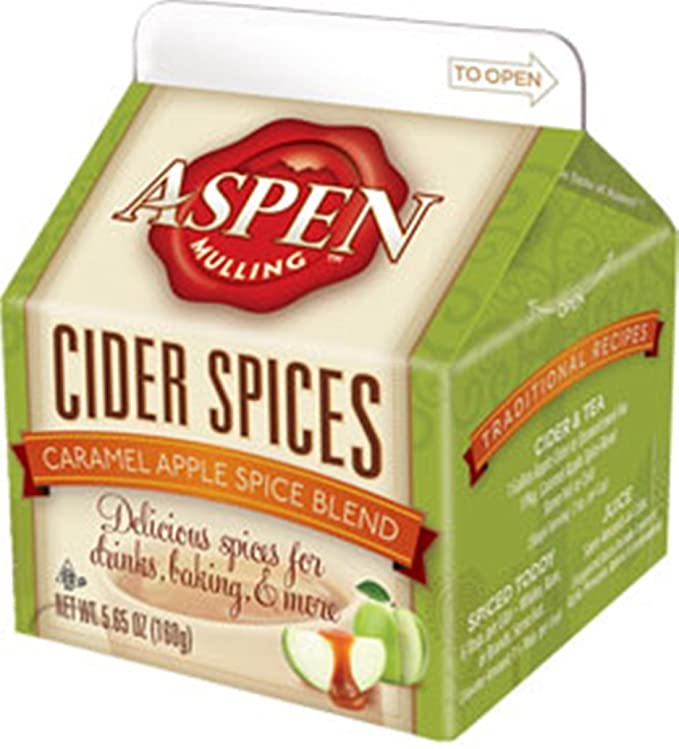  Aspen Mulling Cider Spice - Caramel Apple Spice Blend - Apple Cider Drink - 5.65 oz Carton  - 053181123495