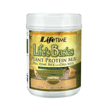 Lifetime Lifes Basics Plant Based Protein Powder | Vegan | No Gluten Artificial Sweeteners Flavors or Preservatives | 1.22lb - 053232900501