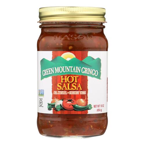 Green Mountain Gringo Hot Salsa - Case Of 12 - 16 Oz. - 053852002005