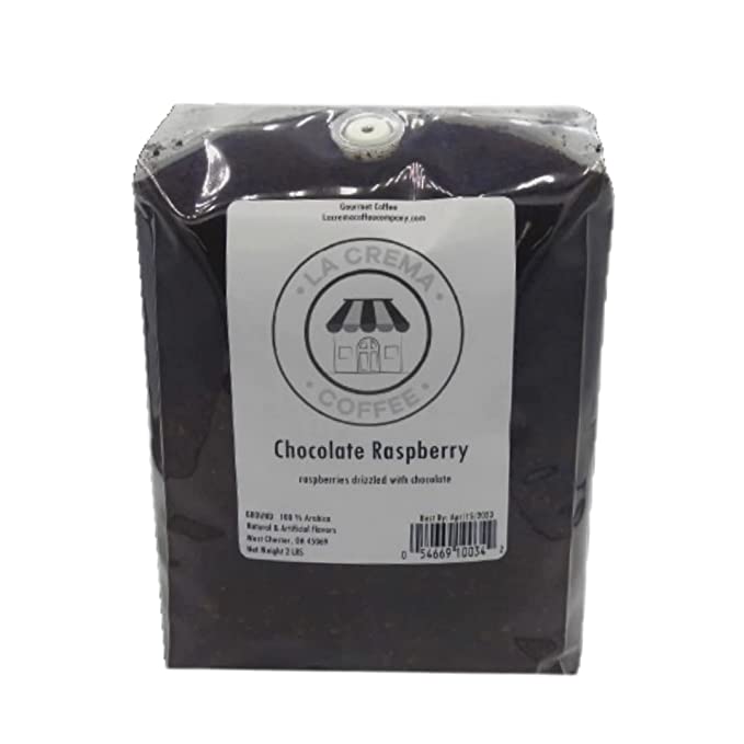 La Crema Coffee Chocolate Raspberry 2-Pound Package | Top Notch Quality Coffee | Allergen Free | Gluten Free | Sugar Free | Always Roasted Fresh to Order - 054669100106