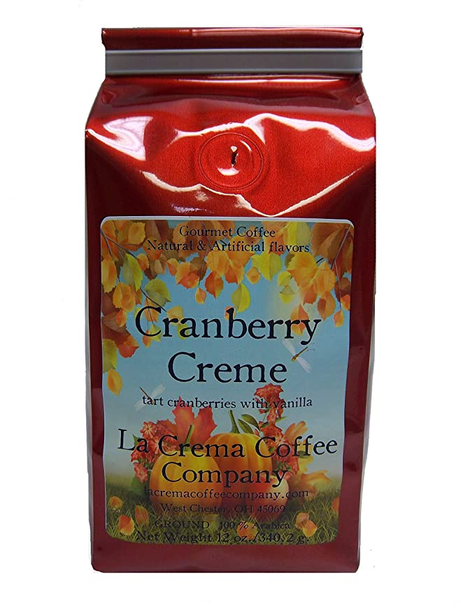  La Crema Coffee Company 2 Piece Cranberry Crème, 12 Ounce  - 054669120173