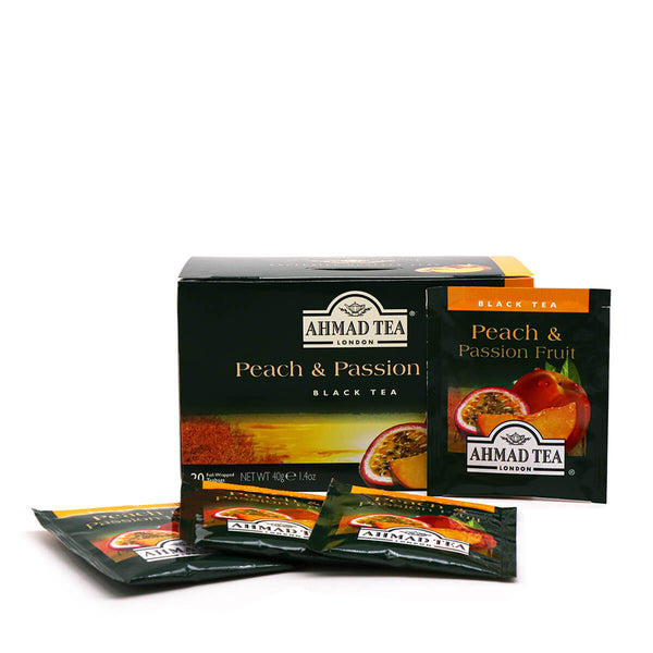 Ahmad Fruit Flavour Black Tea - Peach & Passion Fruit - 0054881006996