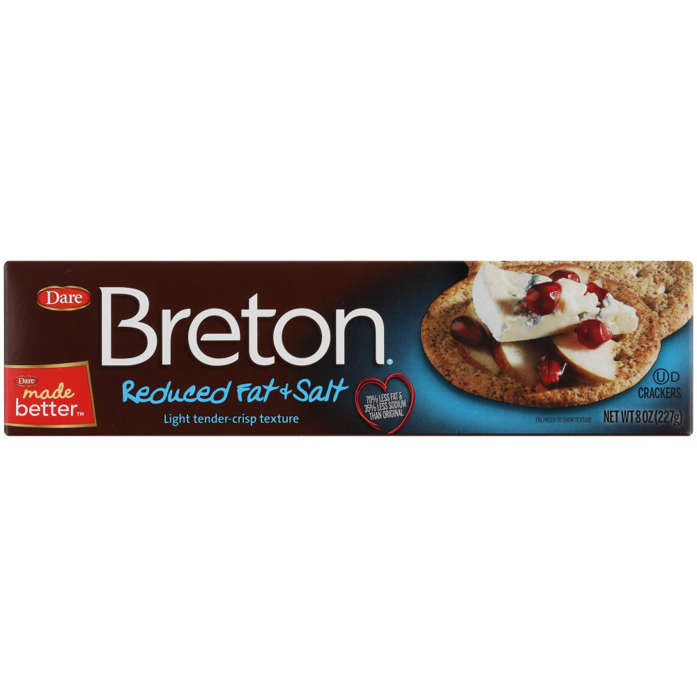 Dare, Breton, Reduced Fat & Salt Crackers - 055653670605