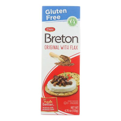 Breton/dare - Crackers - Original With Flax - Case Of 6 - 4.76 Oz. - 0055653688006