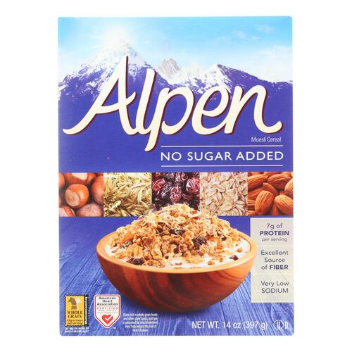  Alpen Cereal, No Sugar Added, 14 Ounce - 055712025728