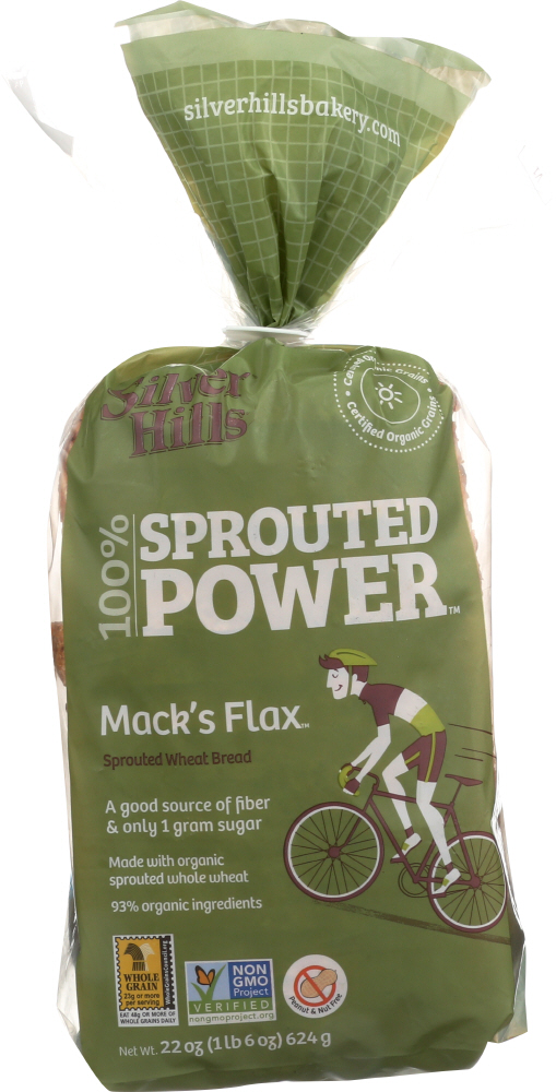 SILVER HILLS: Macks Flax Sprouted Bread, 22 oz - 0055991040658