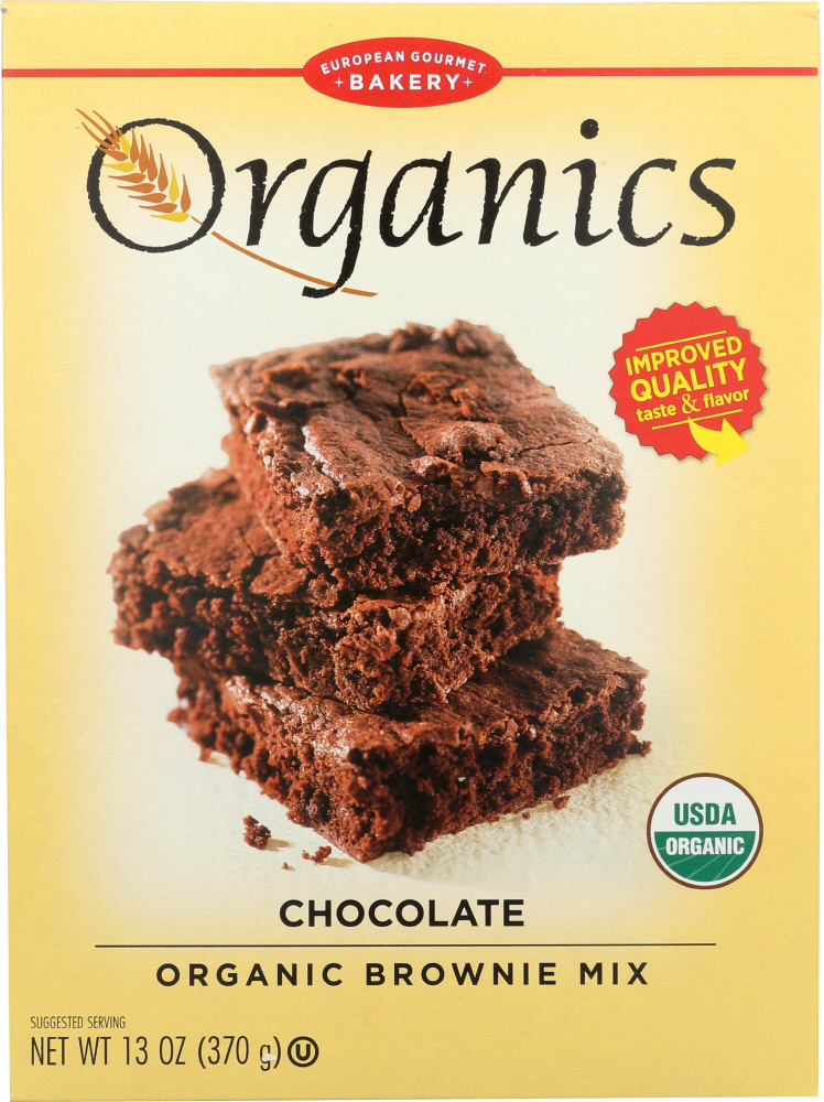EUROPEAN GOURMET BAKERY: Chocolate Organic Brownie Mix, 13 oz - 0058336175107