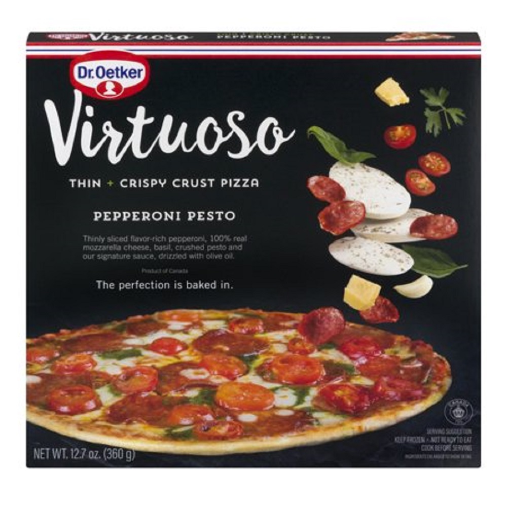 Dr. Oetker, Ristorante, Thin Crust Pizza With Pepperoni, Mozzarella, Pesto - 058336180095