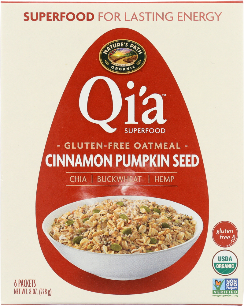 Nature'S Path, Qi'A, Gluten-Free Oatmeal, Cinnamon Pumpkin Seed - 058449154051