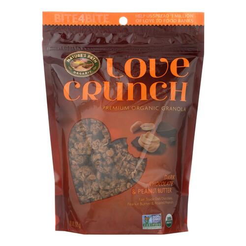 NATURE’S PATH ORGANIC: Love Crunch Dark Chocolate & Peanut Butter Granola, 11.5 oz - 0058449162070
