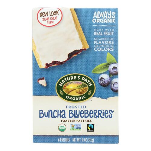 NATURE’S PATH: Frosted Buncha Blueberries Toaster Pastries, 11 oz - 0058449410010