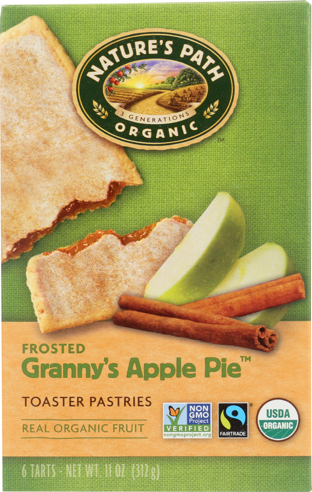 NATURE’S PATH: Organic Frosted Toaster Pastries Grannys Apple Pie, 11 oz - 0058449410027