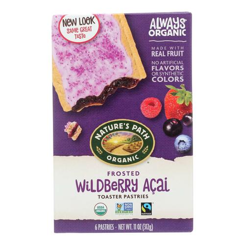 NATURES PATH: Organic Frosted Toaster Pastries Wildberry Acai, 11 oz - 0058449410225