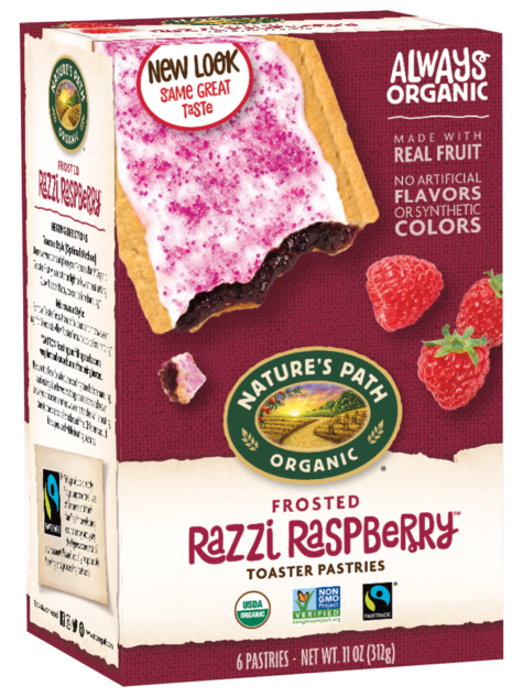 NATURES PATH: Frosted Razzi Raspberry Toaster Pastries, 11 oz - 0058449410249