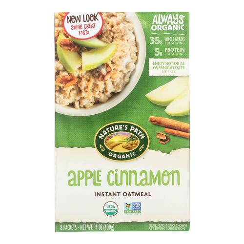 Nature's Path Hot Oatmeal - Apple Cinnamon - Case Of 6 - 14 Oz. - 0058449450047