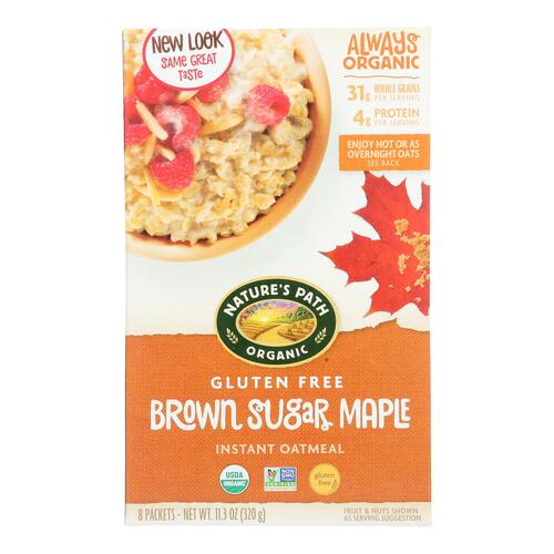 Nature's Path Organic Hot Oatmeal - Brown Sugar Maple - Case Of 6 - 11.3 Oz. - 0058449450610
