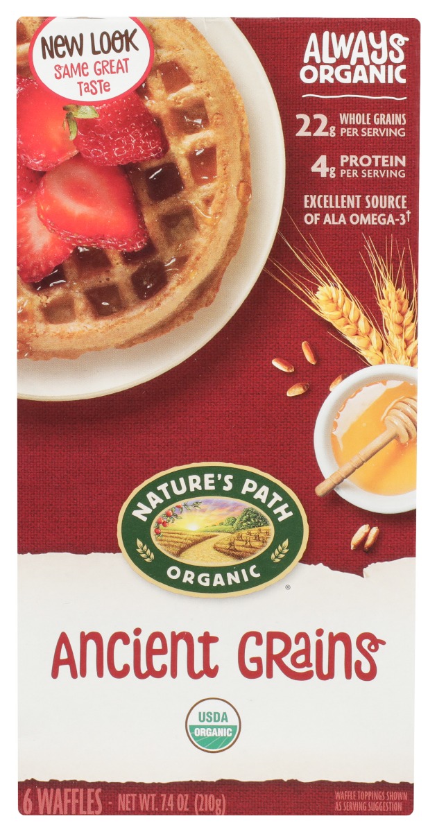 NATURES PATH: Organic Ancient Grains Waffle, 7.40 oz - 0058449590712