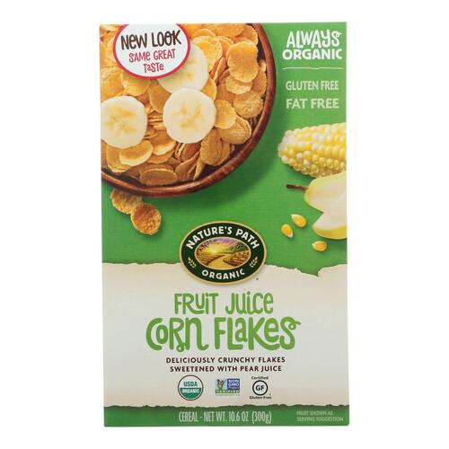 Nature's Path Organic Corn Flakes Cereal - Fruit Juice Sweetened - Case Of 12 - 10.6 Oz. - 058449600572