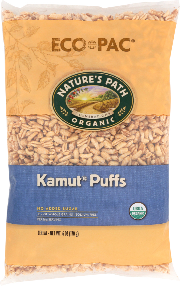  Nature's Path Organic Kamut Puffs Cereal - Case of 12 - 6 oz. - 058449620044