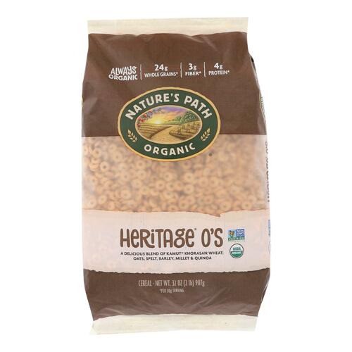  Nature's Path Organic Heritage O's Cereal, 2 Lbs. Earth Friendly Package (Pack of 6), Non-GMO, 6 Ancient Grains, 24g Whole Grains, 4g Plant Based Protein - 058449770015