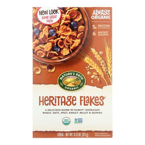 NATURES PATH: Organic Heritage Flakes Cereal Whole Grain, 13.25 oz - 0058449770206