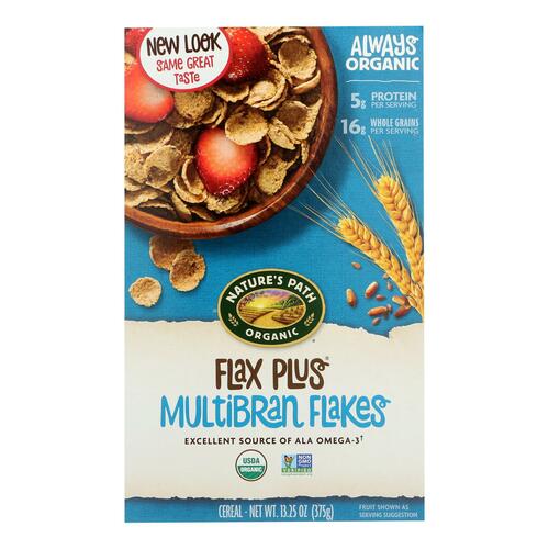 NATURE’S PATH: Organic Flax Plus Multibran Flakes Cereal, 13.25 oz - 0058449770503