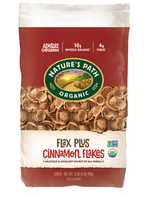 NATURES PATH: Flax Plus Cinnamon Flakes, 32 oz - 0058449771647