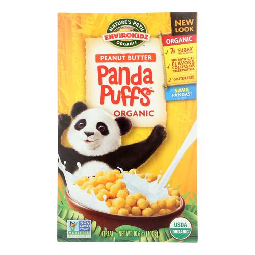 Envirokidz - Organic Panda Puffs - Peanut Butter - Case Of 12 - 10.6 Oz. - 058449860044