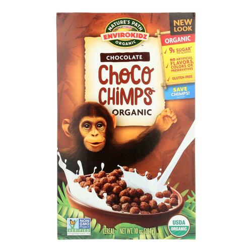 ENVIROKIDZ: Organic Chocolate Choco Chimps Cereal, 10 oz - 0058449870241