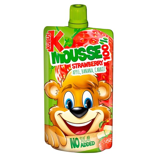 Kubu? Strawberry Apple Banana Carrot 100% Mousse 100 G - 5901067400824