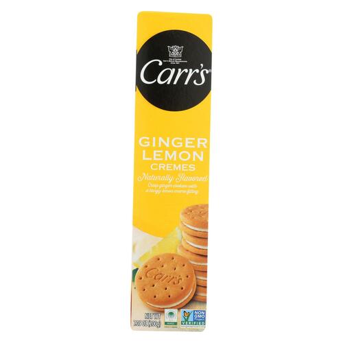 CARRS: Ginger Lemon Cremes Cookies, 7.05 oz - 0059290106534