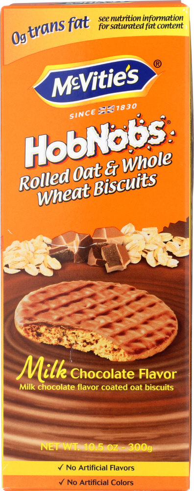 MCVITIES: Biscuits Hobnob Milk Chocolate, 10.5 oz - 0059290311433