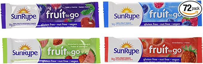 SunRype Fruit to Go Snack - Variety Pack of 72 {Imported from Canada} - 061522900001