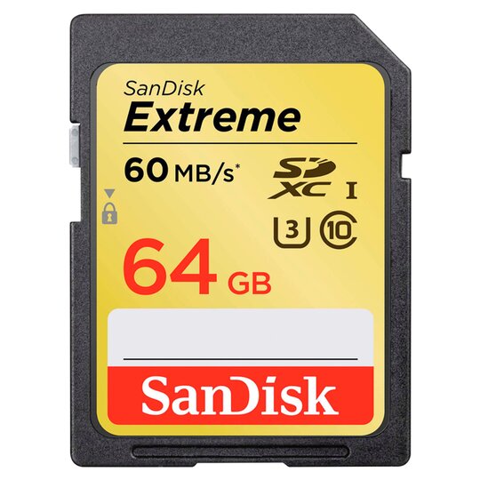 SanDisk Extreme SDXC Card 64gb - 0619659122867