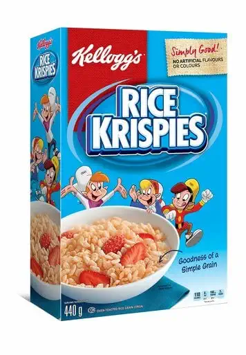 Kellogg's, Rice Krispies Cereal, 440g/15.5oz., {Imported from Canada} - 064100780101