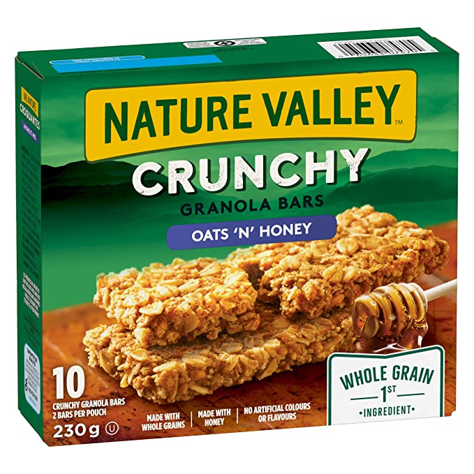  Nature Valley Crunchy Oats and Honey, 10-Count, 230g/8.1 oz, Imported from Canada}  - 065633074705