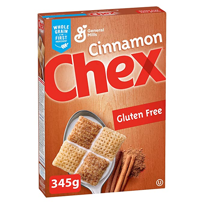  Chex Gluten Free Cinnamon Cereal, 345g/12.1oz, (Imported from Canada) - 065633400139