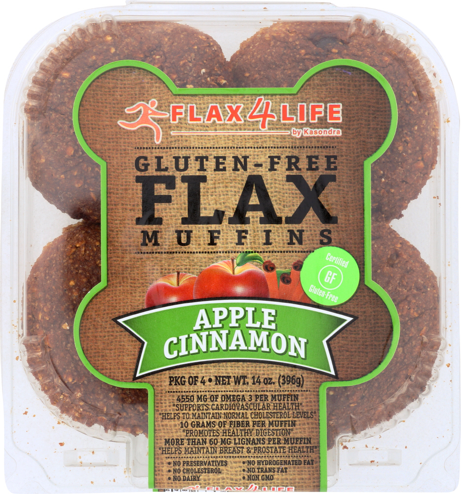 Apple Cinnamon Gluten-Free Flax Muffins, Apple Cinnamon - 065776635177