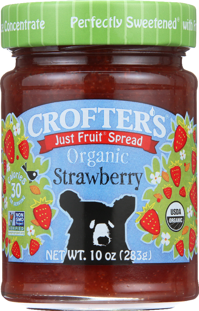 CROFTERS: Organic Strawberry Fruit Spread, 10 oz - 0067275000319